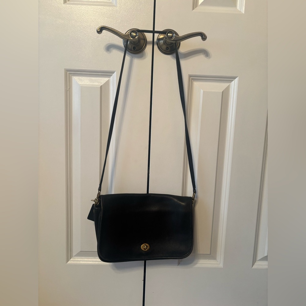 Vintage black coach shoulder bag